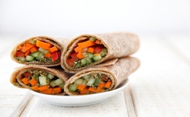 Vegetarian Pesto Wraps